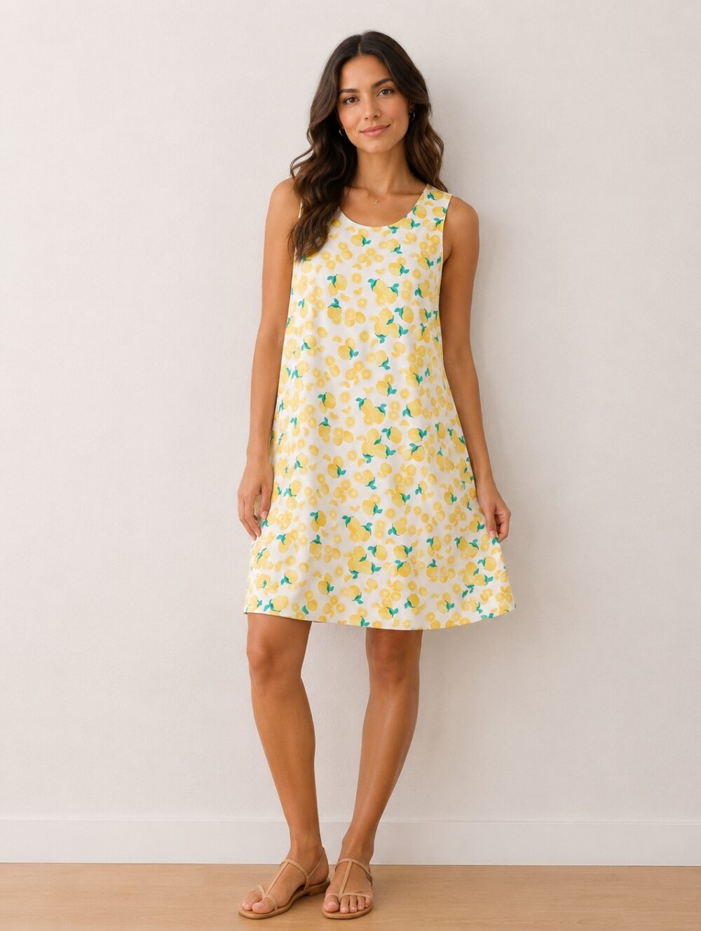 Pappagallo Yellow Floral Midi Dress
